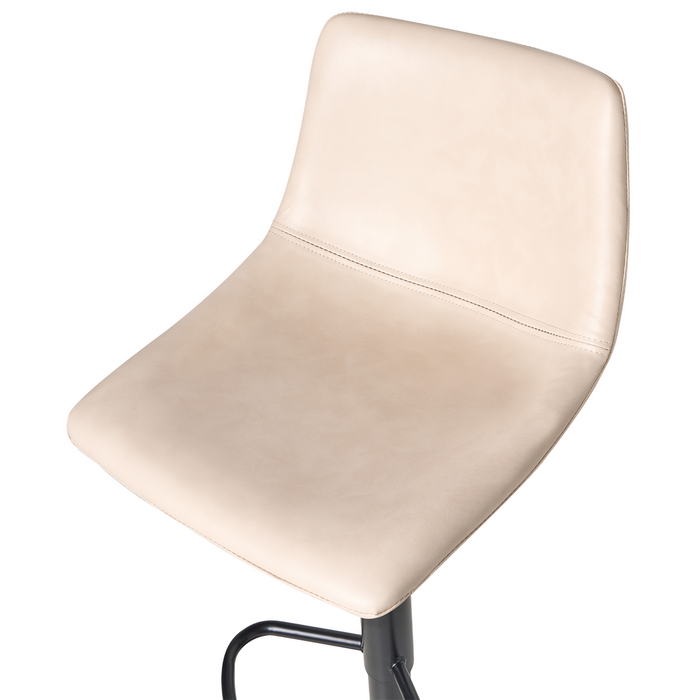 Beliani - LEBRIJA - Barkruk set van 2 - Lichtbeige - Kunstleer