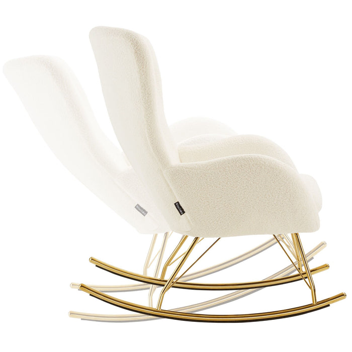 tectake® Schommelstoel Swing met stalen glijders en dikke bekleding