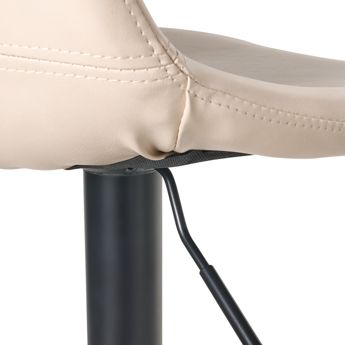 Beliani - LEBRIJA - Barkruk set van 2 - Lichtbeige - Kunstleer