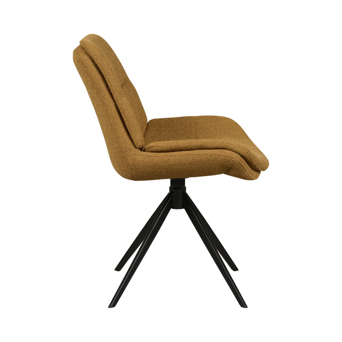 Eetkamerstoel Notion - Bruin - Textiel | Metaal