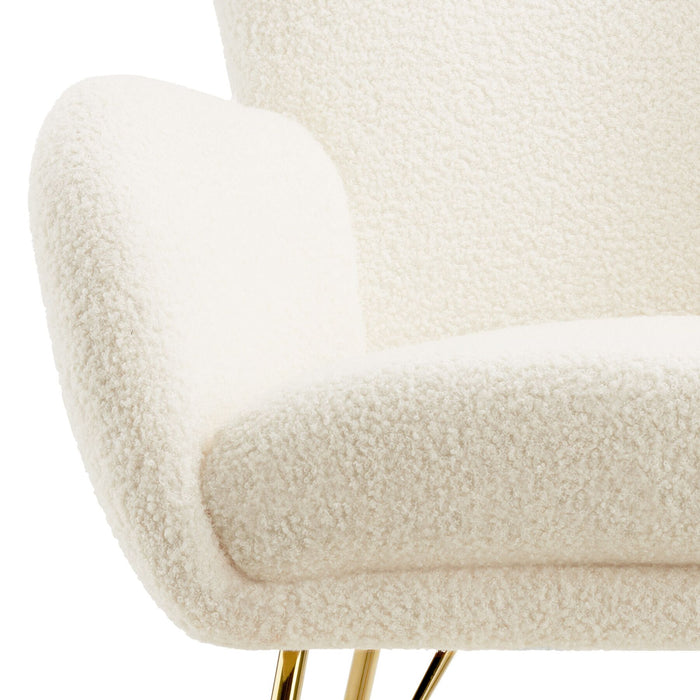 tectake® Schommelstoel Swing met stalen glijders en dikke bekleding