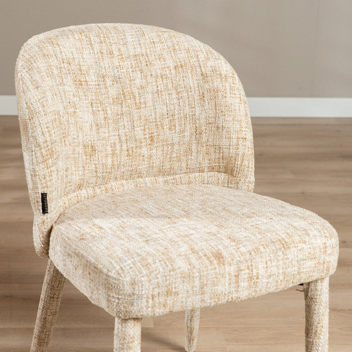 Bronx71 Eetkamerstoel Charlie chenille beige