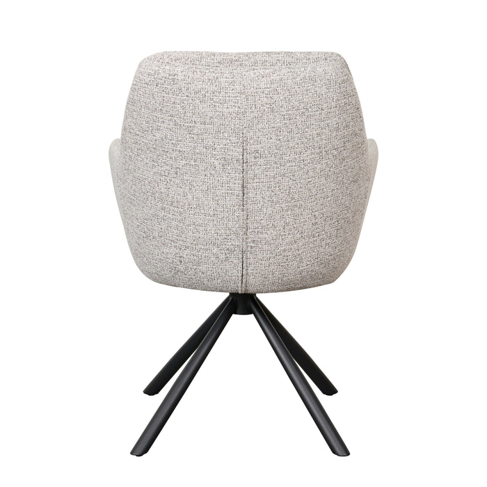 Eetkamerstoel Genk - Grijs - Textiel - 59x88x63cm (BxHxD)