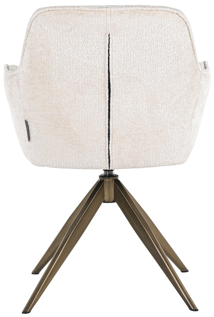 Richmond Interiors Aline Draaistoel Wit Chenille