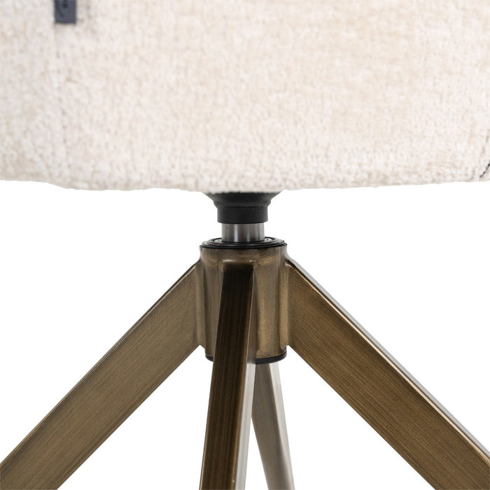 Richmond Interiors Aline Draaistoel Wit Chenille