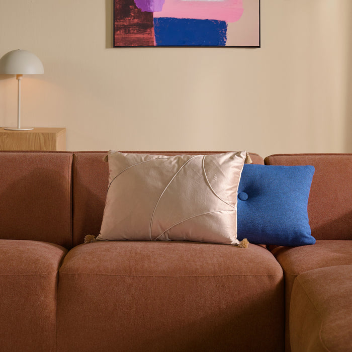 by fonQ Soft Hoekbank Rechts - Open Eind - Miro Chenille - Terra