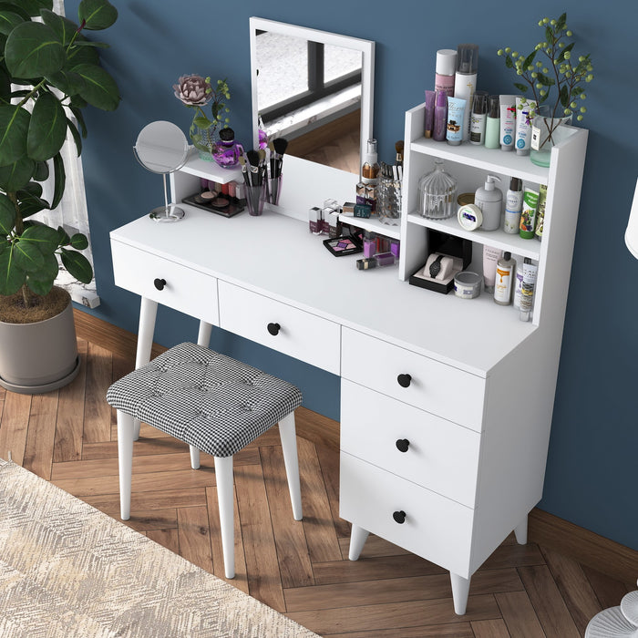 Giga Meubel - Make-up Tafel - 112cm - Incl. Kruk - Bulon