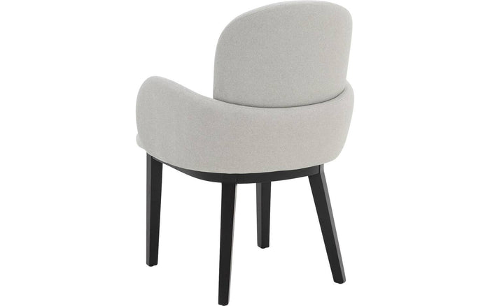 Goossens Eetkamerstoel Lahja - Fluweel met armleuning