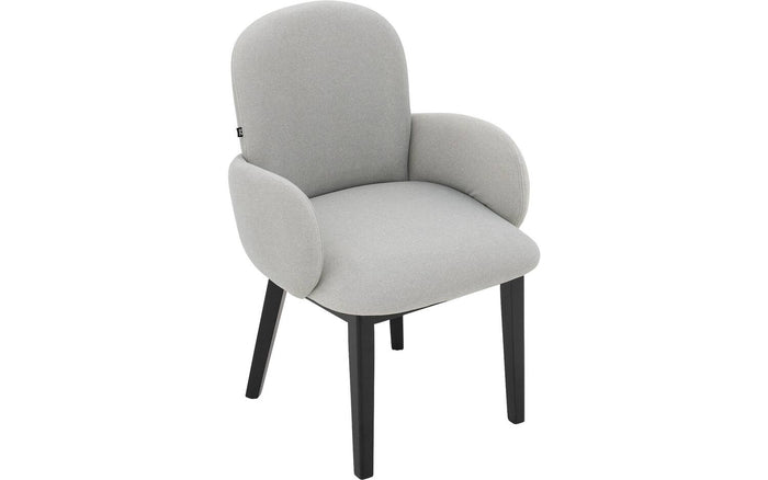 Goossens Eetkamerstoel Lahja - Fluweel met armleuning