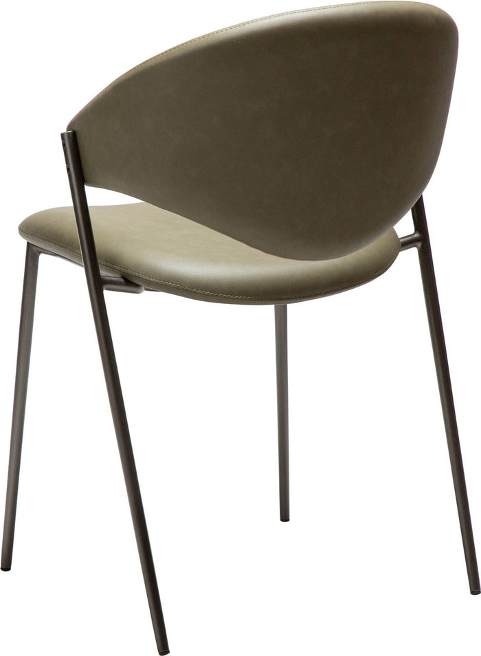 Dan-Form Zone Oljifgroen Eetkamerstoel Kunstleer set van 2