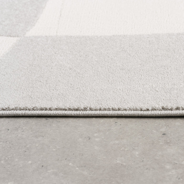 Vloerkleed Tim - Creme|Grijs|Wit - Textiel