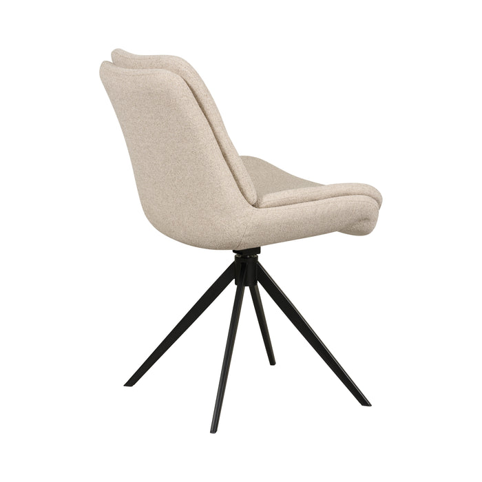 Eetkamerstoel Notion - Beige|Creme - Textiel | Metaal