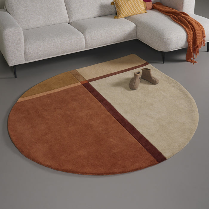 Vloerkleed Pam - Beige - 100% Wol - 160x1x230cm (BxHxD)