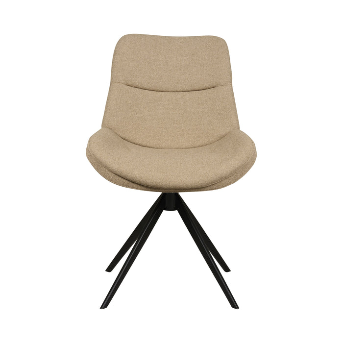 Eetkamerstoel Notion - Beige|Bruin - Textiel | Metaal