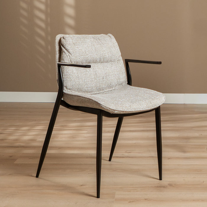 Bronx71 Eetkamerstoel Trevi gemêleerd off white|bruin