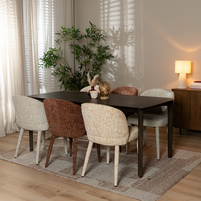 Bronx71 Eetkamerstoel Charlie chenille koper