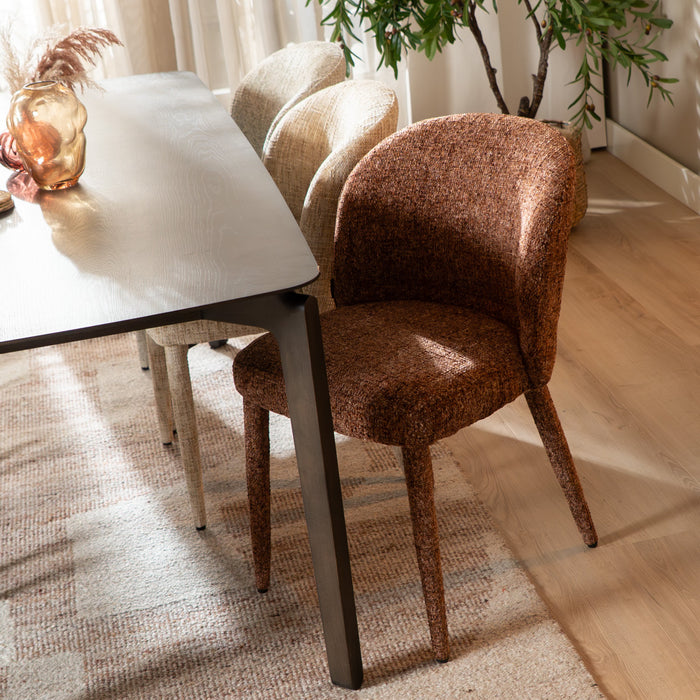 Bronx71 Eetkamerstoel Charlie chenille koper