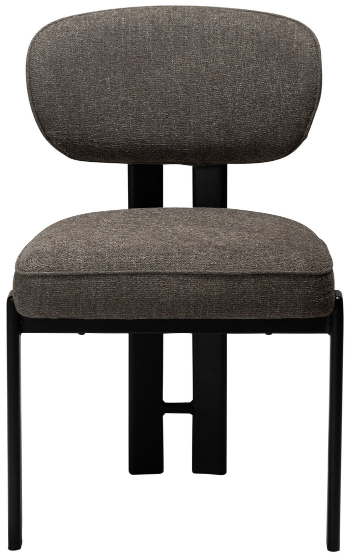 Dan-Form Duct Bruin Bouclé Eetkamerstoel set van 2