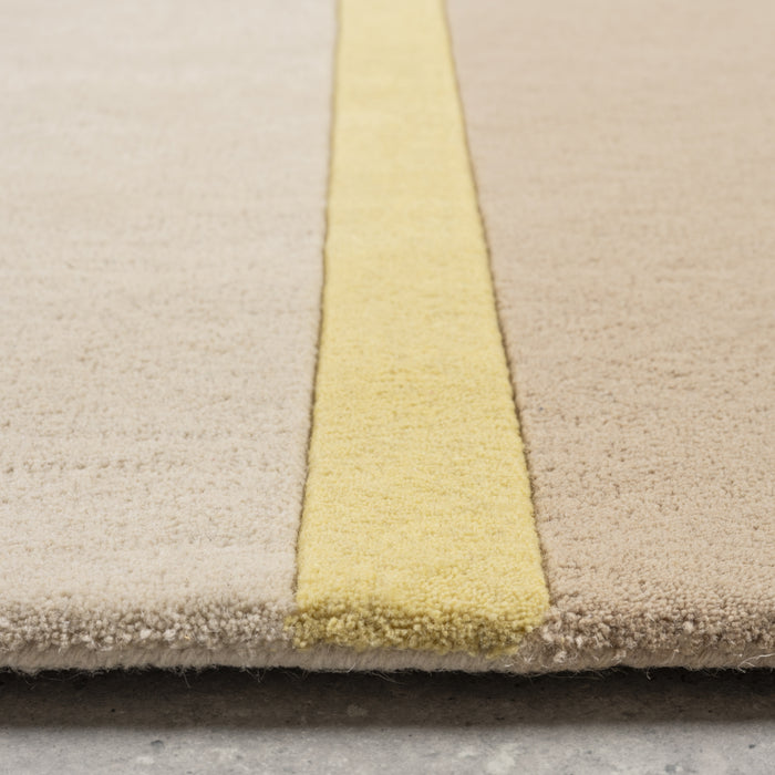 Vloerkleed 200 Pam - Beige|Geel|Goud|Oker - 100% Wol