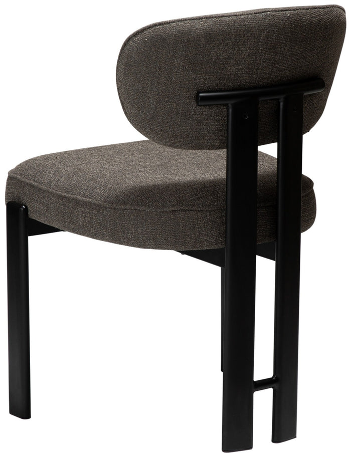 Dan-Form Duct Bruin Bouclé Eetkamerstoel set van 2