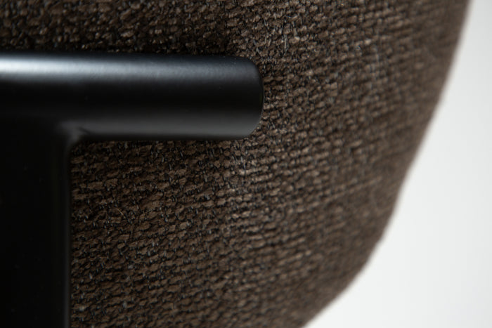 Dan-Form Duct Bruin Bouclé Eetkamerstoel set van 2