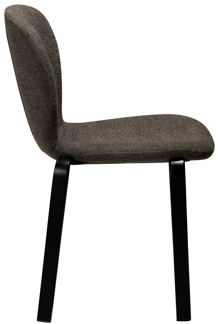 Dan-Form Heap Bruin Bouclé Eetkamerstoel set van 2