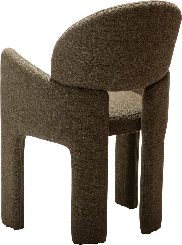 Dan-Form Aole Oljifgroen Bouclé Eetkamerstoel set van 2