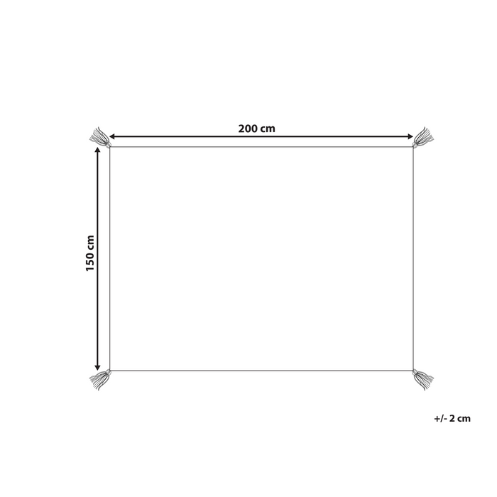 Beliani - LASHARI - Picknickkleed - Perzik - 150 x 200 cm - Polyester