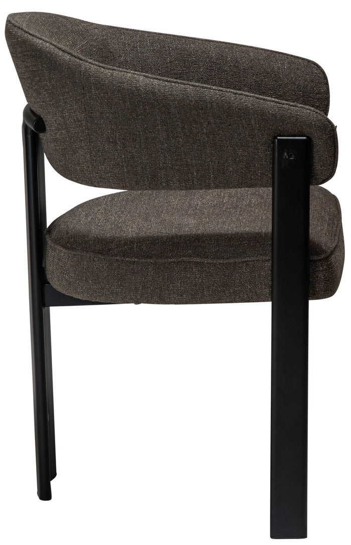 Dan-Form Duct Bruin Bouclé Armstoel set van 2