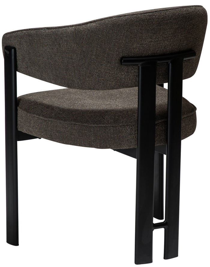 Dan-Form Duct Bruin Bouclé Armstoel set van 2