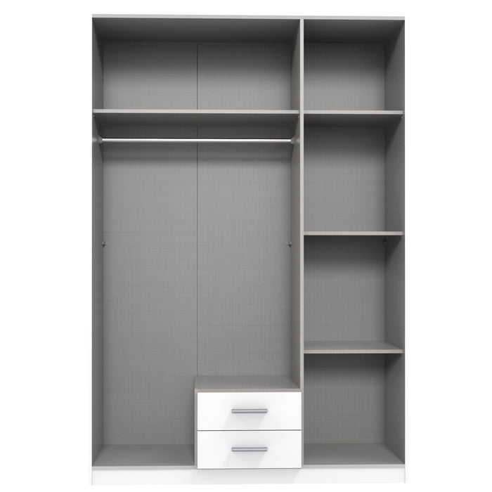 Kledingkast Gameren - Antraciet|Grijs|Zwart - Spaanplaat