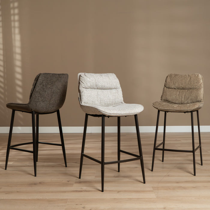 Bronx71 Velvet barkruk Trevi bruin 68 cm