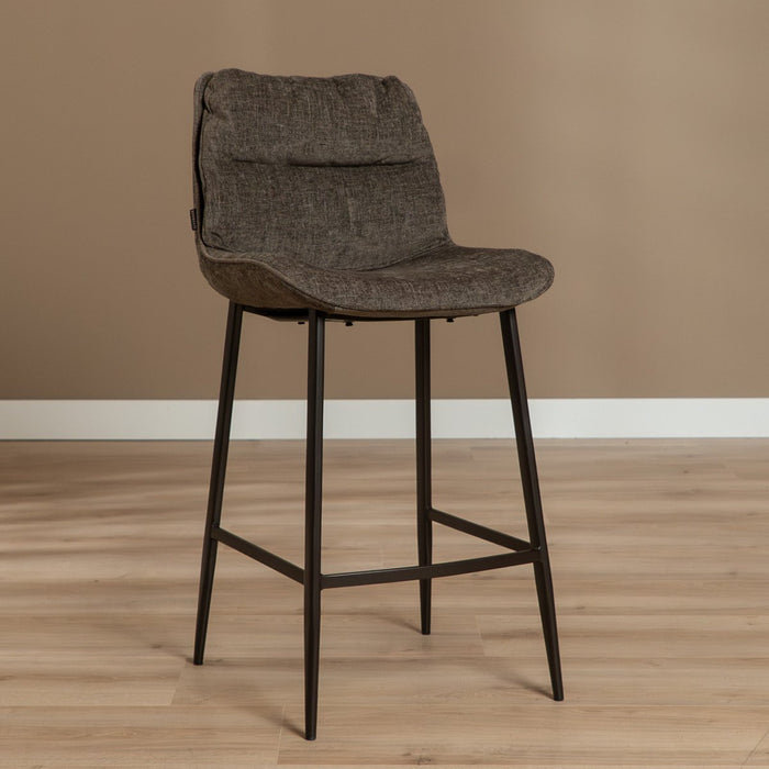 Bronx71 Velvet barkruk Trevi bruin 68 cm