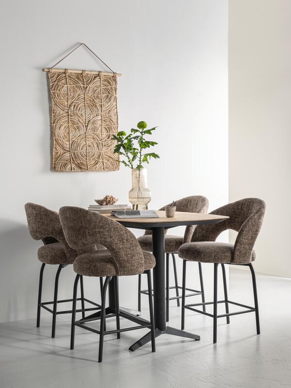 MUST Living Counter chair Arca,104x61x61 cm, glossy brown