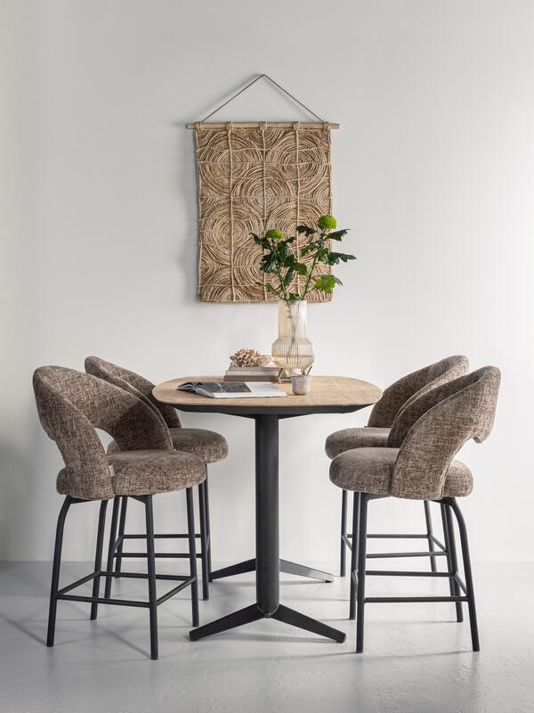 MUST Living Counter chair Arca,104x61x61 cm, glossy brown