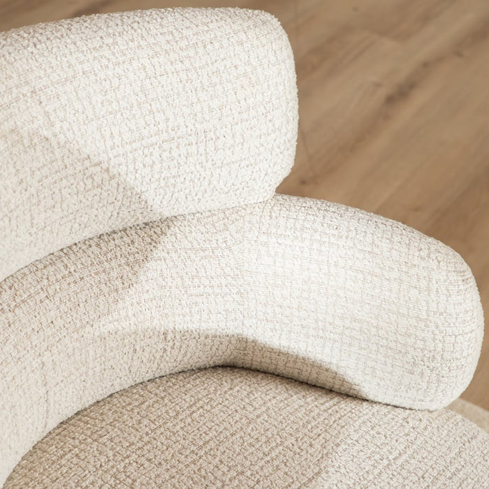 Bronx71 Eetkamerstoel Coco gemêleerde stof beige