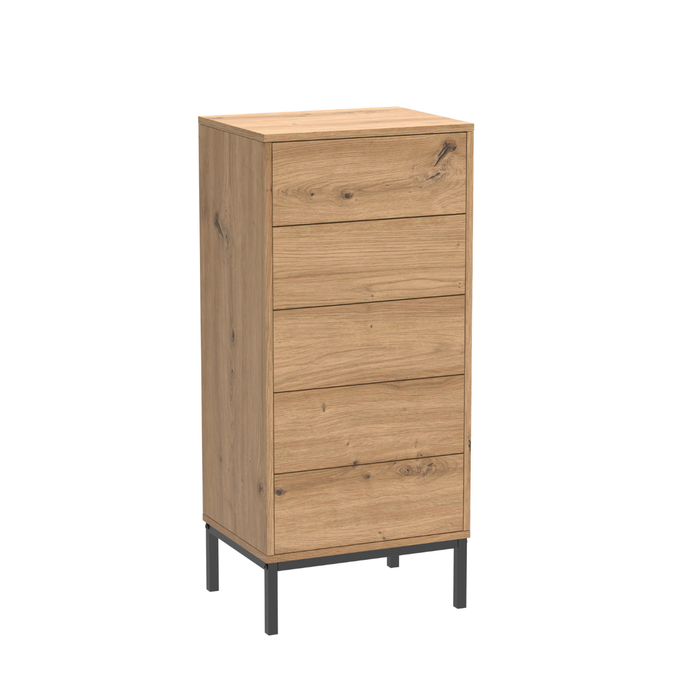 Calicosy - Hoog ladekast 5 laden LENNY - H100 cm - Metaal