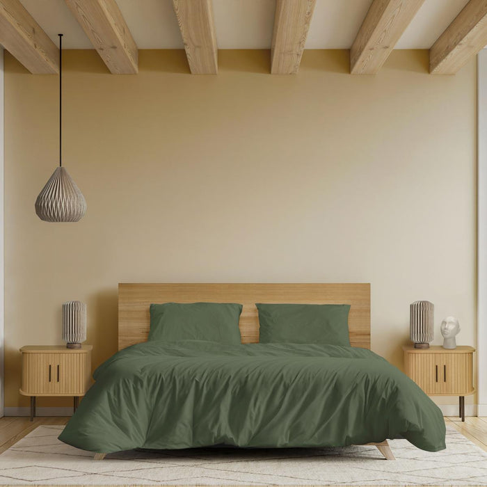 by fonQ Fresh Dekbedovertrek 140 x 200/220 cm - Moss Green