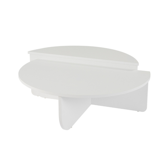 Giga Meubel - Salontafel Rond Wit - 90x60x30 - Orion