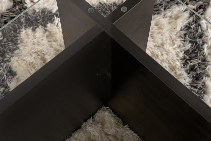 Giga Meubel - Salontafel Rechthoek Glas|Zwart - 105x65x30cm - Flavio