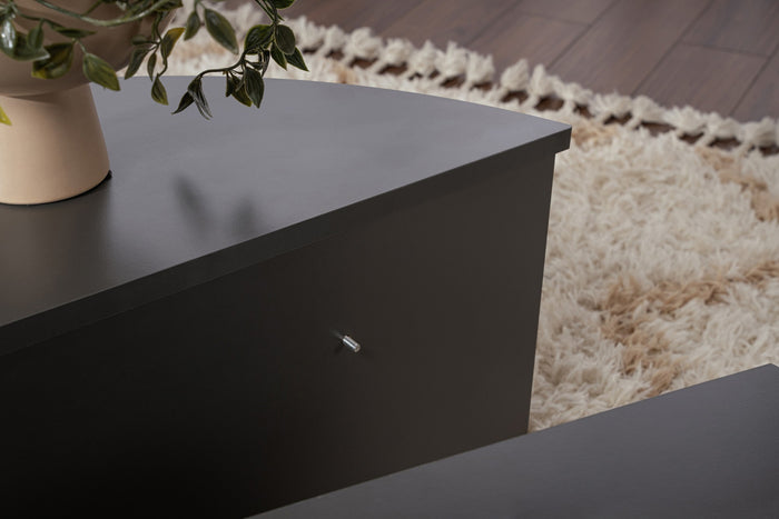 Giga Meubel - Salontafel Rond Antraciet - 90x90x35cm - Orion