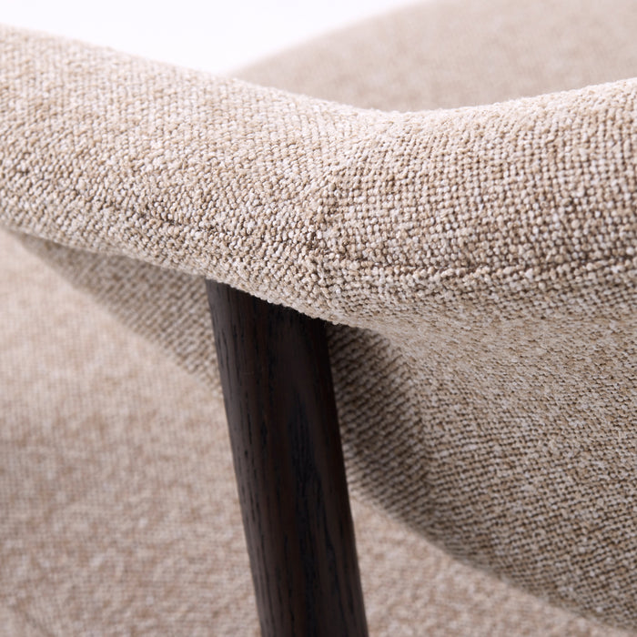 by fonQ Pucca Eetkamerstoel - Donker Eiken - Taupe