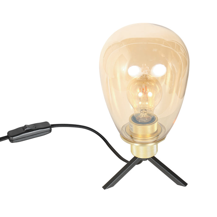 Steinhauer - Tafellamp Messing Metaal|Glas - 15x15x28cm - Reflexion