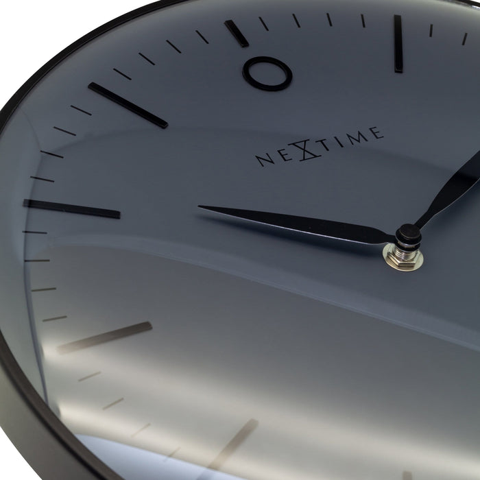 NeXtime - Design Wandklok - Geen Tikkend Geluid! - Zwart - 30cm -