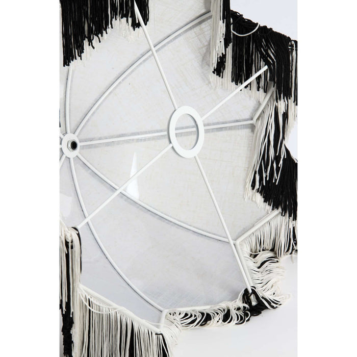 Light & Living Light&living Kap Ø45x32,5 cm SULINA linnen wit+zwart