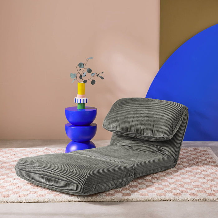 sweeek - Slaapfauteuil omvormbaar ribfluweel dikke rib 1 persoons Cosy