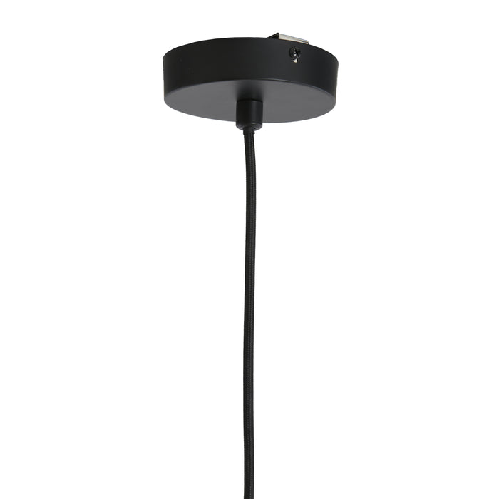 Light&living Hanglamp Ø45x32,5 cm SULINA linnen wit+zwart