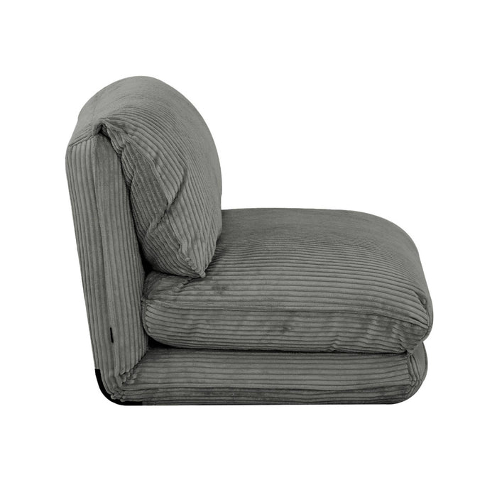 sweeek - Slaapfauteuil omvormbaar ribfluweel dikke rib 1 persoons Cosy