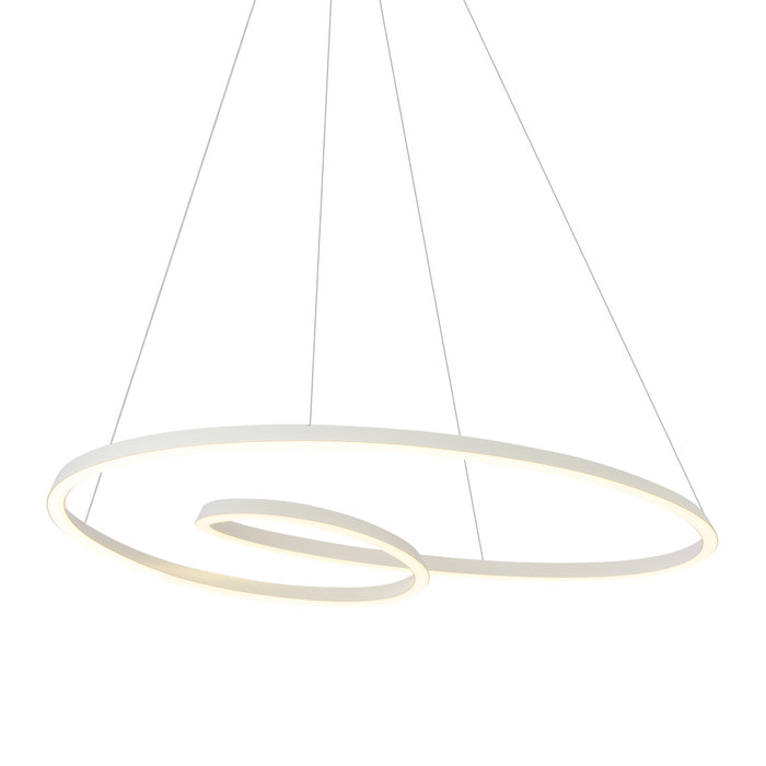 QAZQA Scandinavische hanglamp beige 110cm incl. LED 3-staps dimbaar -