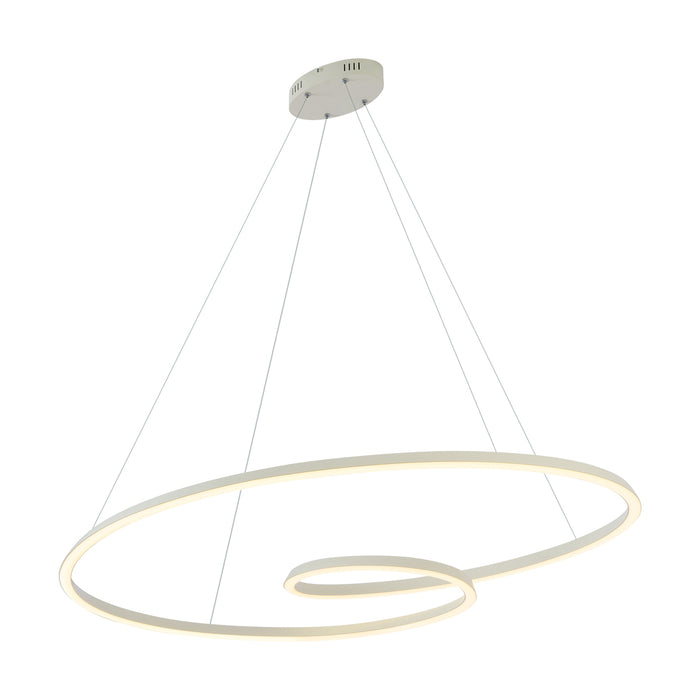 QAZQA Scandinavische hanglamp beige 110cm incl. LED 3-staps dimbaar -